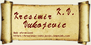 Krešimir Vukojević vizit kartica